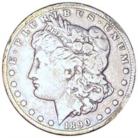 1890-CC Morgan Silver Dollar LIGHTLY CIRCULATED