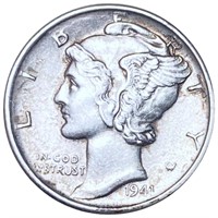 1941-D Mercury Silver Dime CLOSELY UNCIRCULATED