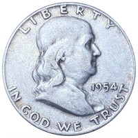 1954-D Franklin Half Dollar LIGHTLY CIRCULATED