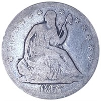 1857 Seated Liberty Half Dollar NICELY CIRCULATED