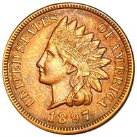 1897 Indian Head Penny NEARLY UNCIRCULATED