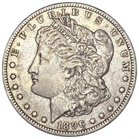 1896-O Morgan Silver Dollar ABOUT UNCIRCULATED