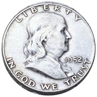 1952-D Franklin Half Dollar ABOUT UNCIRCULATED