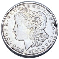 1921-D Morgan Silver Dollar NEARLY UNCIRCULATED