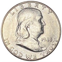 1948-D Franklin Half Dollar NEARLY UNCIRCULATED