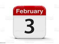 February 3rd @ 6 pm   KEEP CHECKING BACK!!!