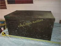 US Military Vintage Wood & Metal Storage Crate