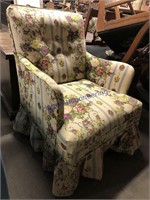 Floral cloth chair