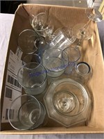 Assorted clear glasses