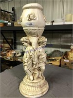 Tall plaster vase, 25", with usual age chips