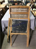 Child's chalkboard easel