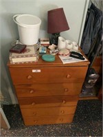 Five-Drawer Chest and Miscellaneous Contents
