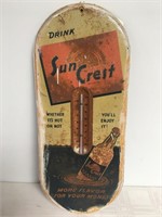 Vintage Sun Crest Wall Hanging Thermometer