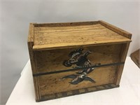 Quail Painted Crate - Some Cleaning Needed
