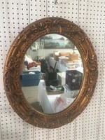 Ornate Oval Wall Mounted Mirror