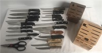 Knife and Knife Block Lot