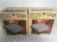 Pair Private Eye Portable Infrared Security Alarms