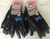 Two Pair of Grease Monkey Gorilla Grip Gloves