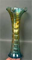 Imperial Aqua/Teal Ripple 11" Vase