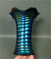 Imperial Elec. Purple Ripple Squatty 7" vase