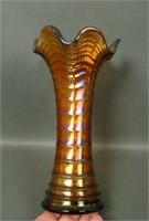 Imperial Amber Ripple 8 1/2" Vase