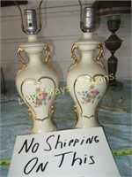Pair of Vintage Porcelain Table Lamps
