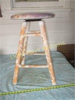 Antique Solid Wood Kitchen Stool