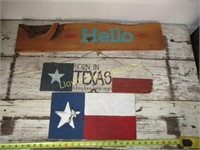 3pc Hand Painted Wood Signs