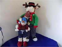 Standing Moose and Snowman