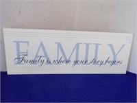Family Sign 28" x 10"