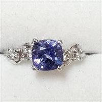 $3700 10K  Tanzanite(1.13ct) Diamond(0.18Ct) Ring