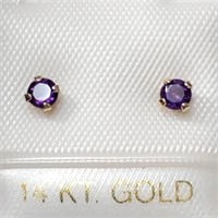 $200 14K  Amethyst Earrings