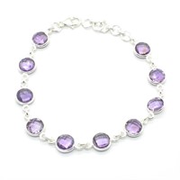 $180 Silver Amethyst(1.25ct) Bracelet