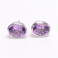 Silver Amethyst(1.99ct) Earrings