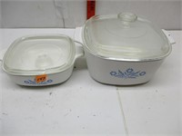 Two Corning Ware Bowls With Lids