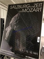 Mozart framed poster, 23 x 33