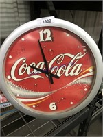 Coca-Cola clock, battery powered, 18"