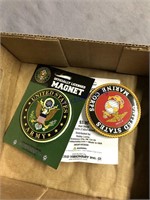 US Marine, US Army pins