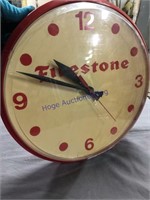 Firestone clock, battery-powered, 12.5" across
