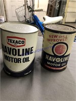 Texaco, Havoline quart oil cans