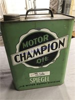 Champion Motor Oil 2-gallon can