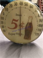 Coca-Cola thermometer, cracked front, 12"