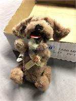Victory wind-up fuzzy dog, 6" tall