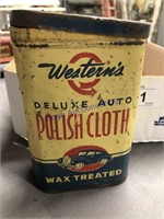 Western's Auto Polish Cloth tin only