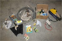 wire, posts, couplers, masks, grease gun