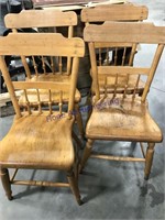 4 WOOD CHAIRS