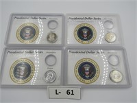 Lot of 4 - Presidential Dollar Series