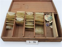 Wooden Box of Stamps