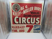 Vintage AL G. Kelly & Miller Bros. Circus Poster