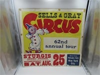 Vinatge Sells & Gray Circus Poster